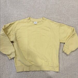 Zara Light Yellow Crewneck Sweater
